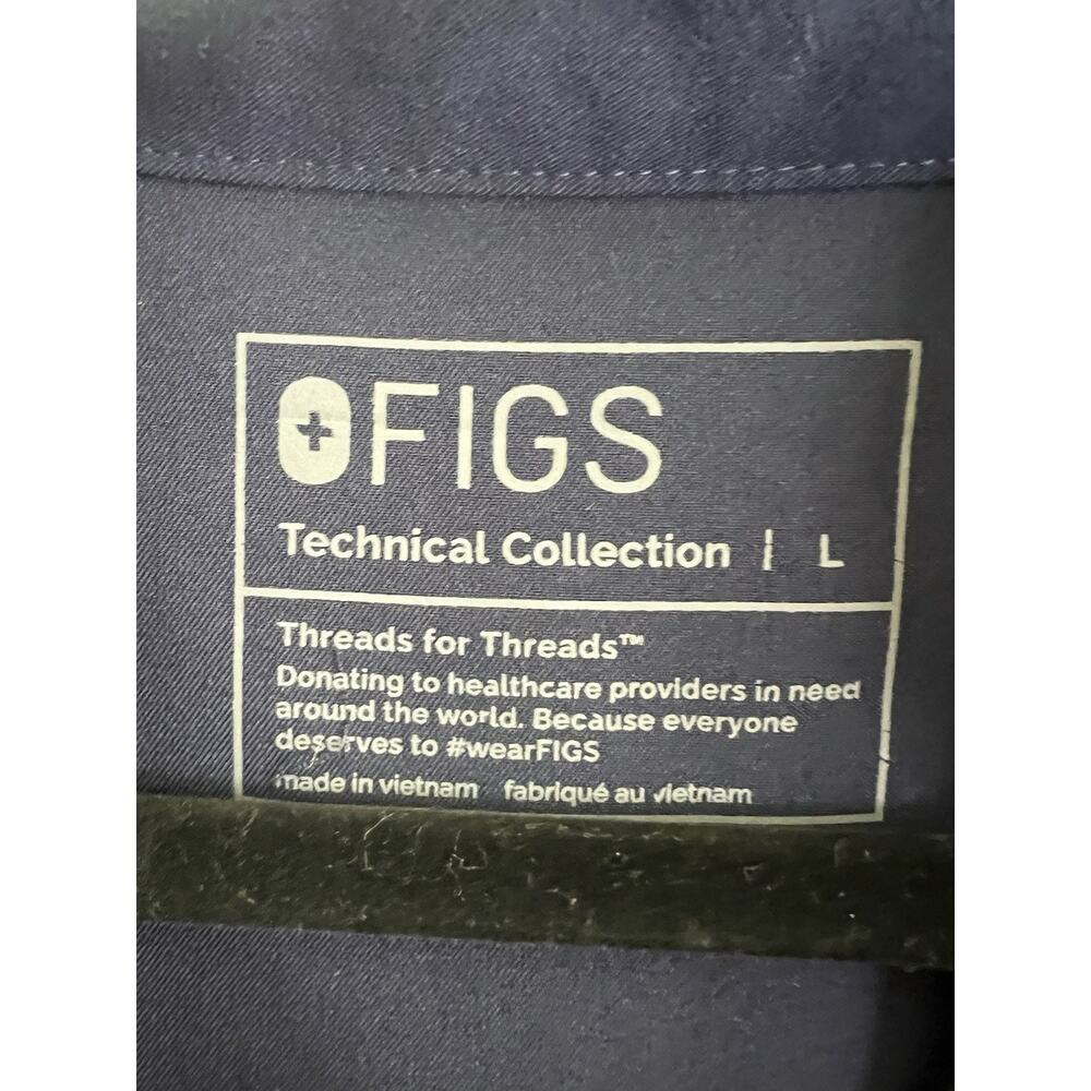 FIGS Technical Collection Women's Navy Rafaela Oversized Scrub Top Sz L - Picture 4 of 9